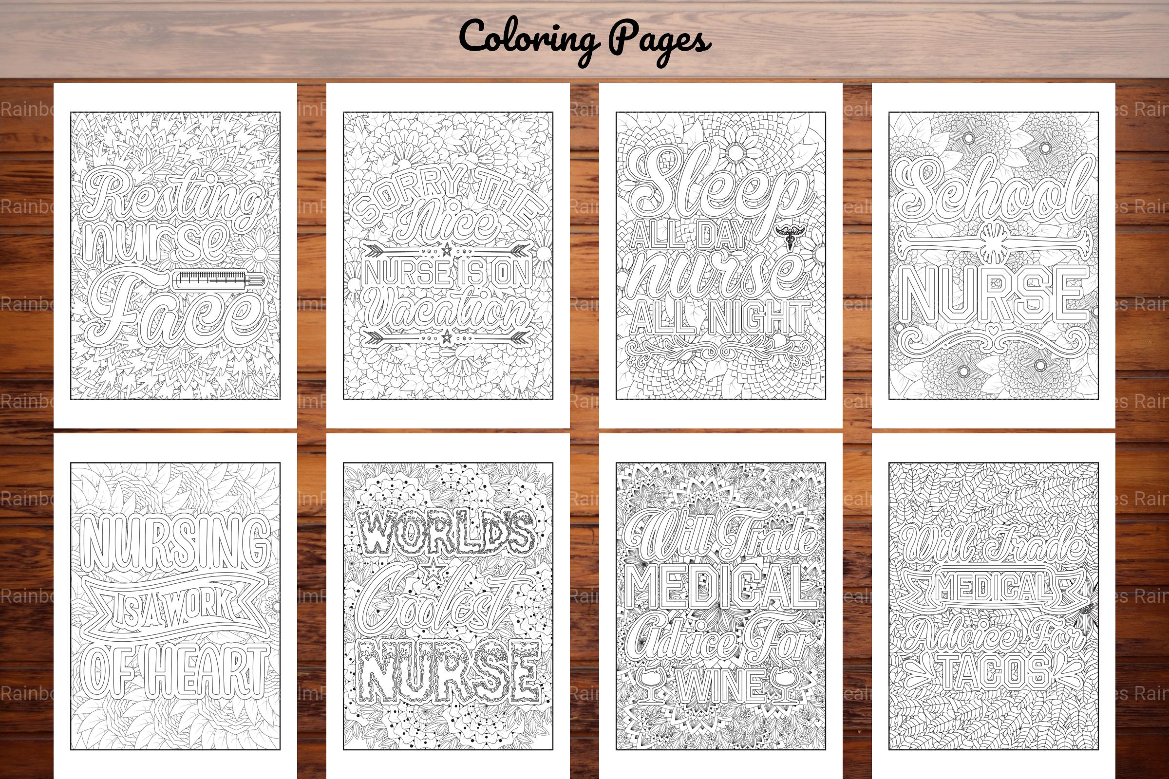 Nurse Quotes Coloring Book - CraftNest - Digital Crafting and Art