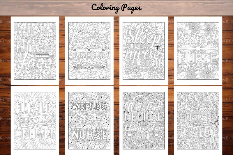 Nurse Quotes Coloring Book - CraftNest - Digital Crafting and Art