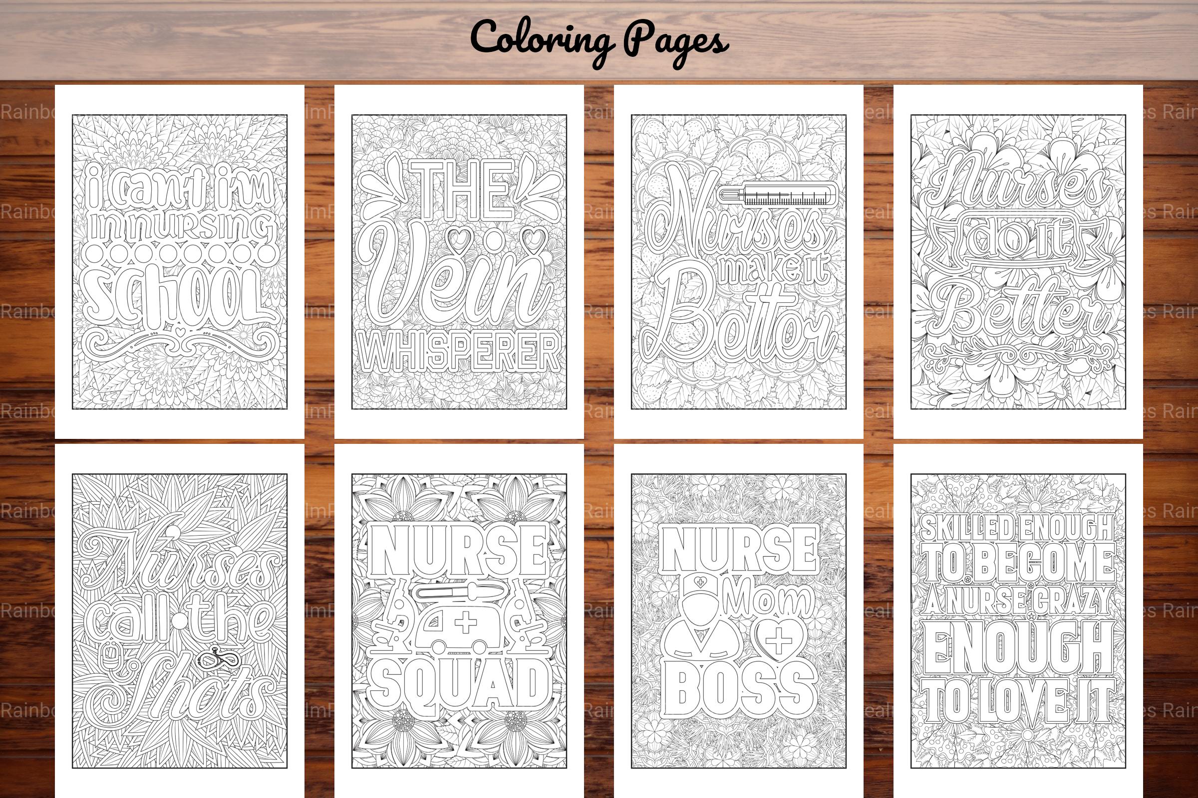 Nurse Quotes Coloring Book - CraftNest - Digital Crafting and Art