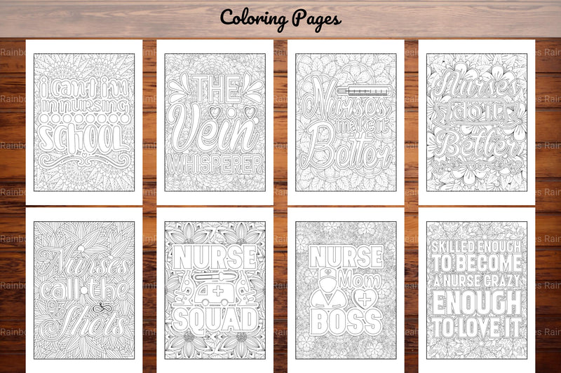 Nurse Quotes Coloring Book - CraftNest - Digital Crafting and Art