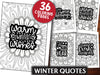 Winter Quotes Coloring Book