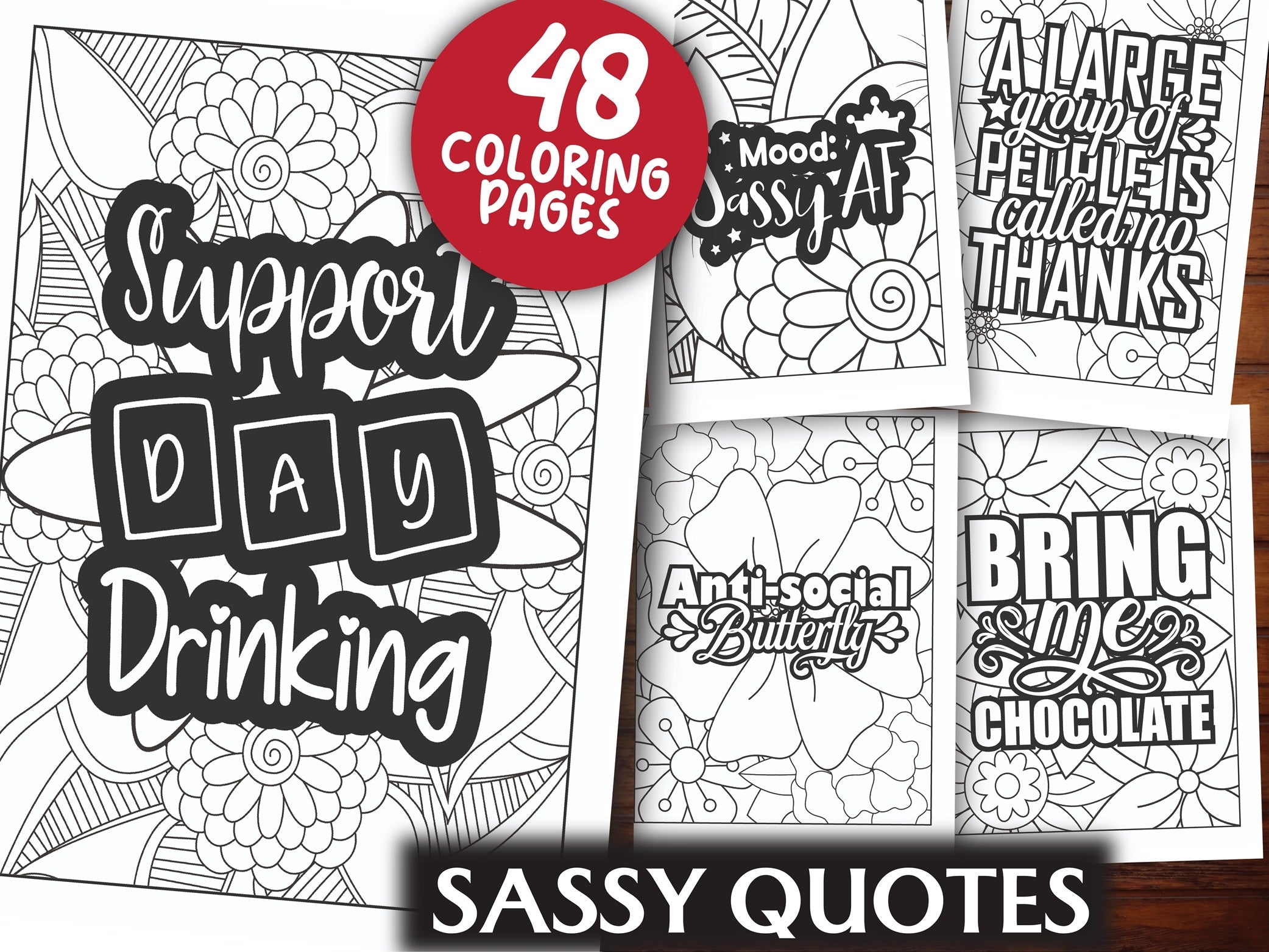 Sassy Quotes Coloring Book - CraftNest - Digital Crafting and Art