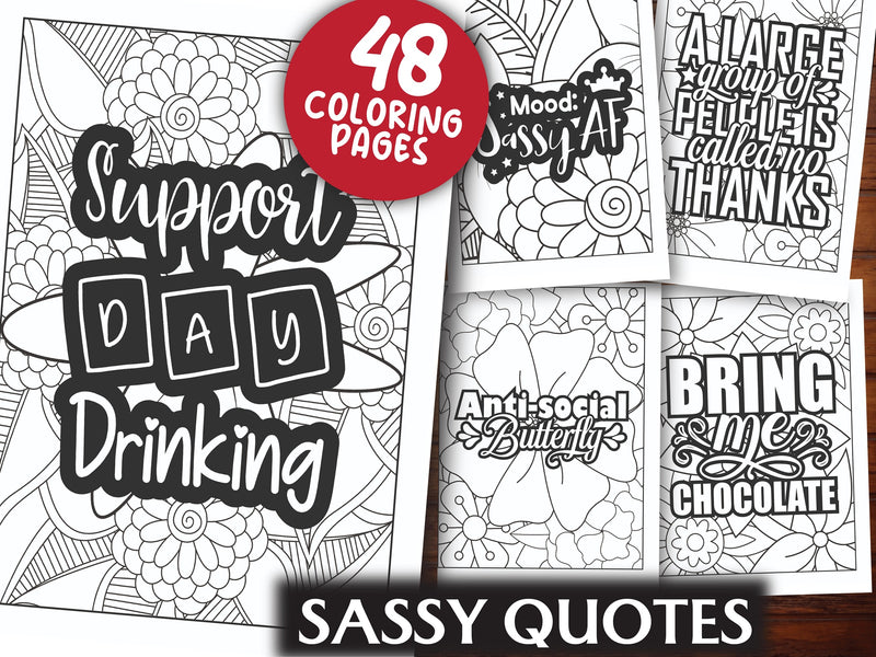 Sassy Quotes Coloring Book - CraftNest - Digital Crafting and Art
