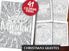Christmas Quotes Coloring Book