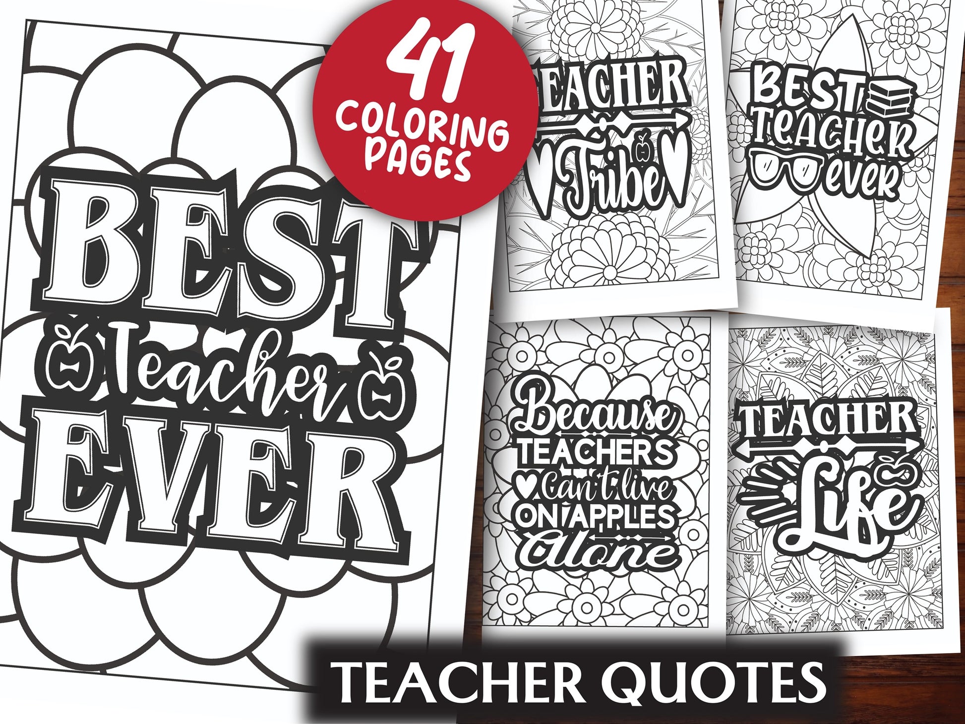 Teacher Quotes Coloring Book - CraftNest - Digital Crafting and Art