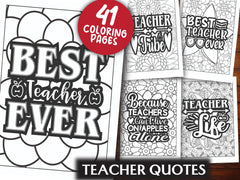 Teacher Quotes Coloring Book - CraftNest - Digital Crafting and Art