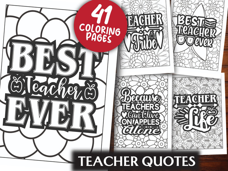 Teacher Quotes Coloring Book - CraftNest - Digital Crafting and Art