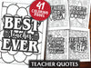 Teacher Quotes Coloring Book