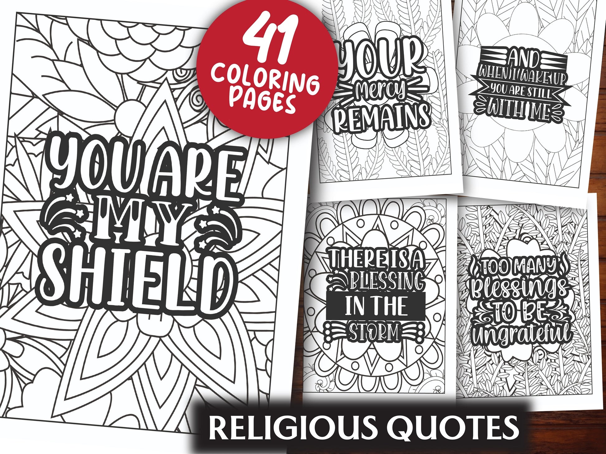 Religious Quotes Coloring Book - CraftNest - Digital Crafting and Art
