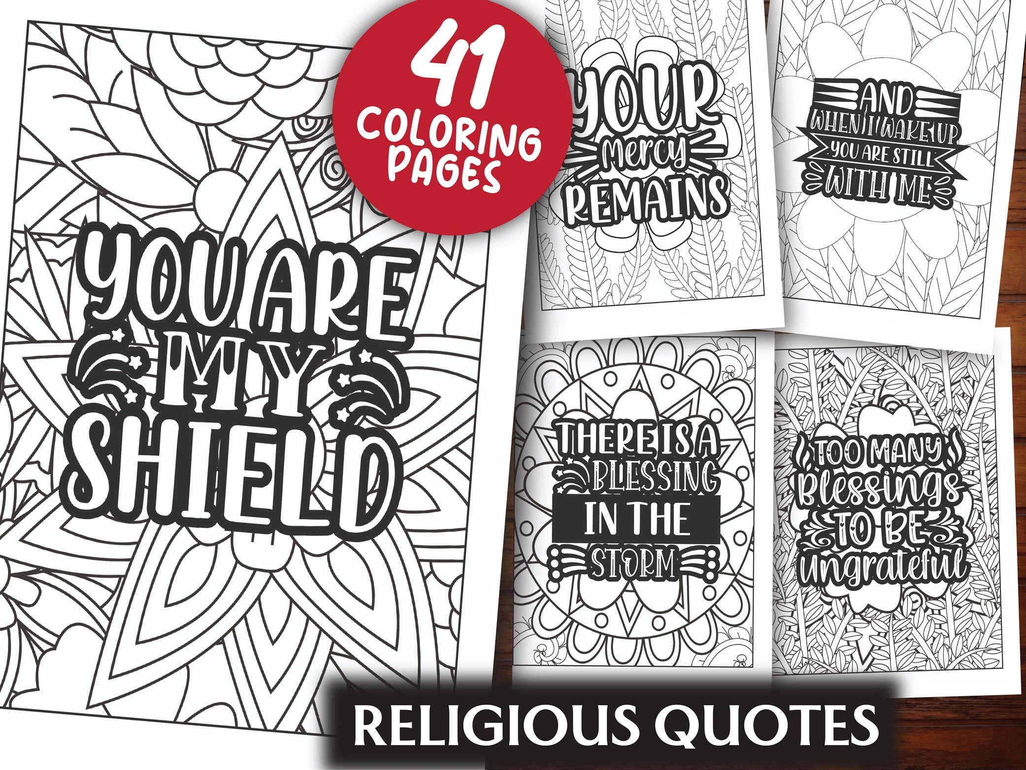Religious Quotes Coloring Book - CraftNest - Digital Crafting and Art
