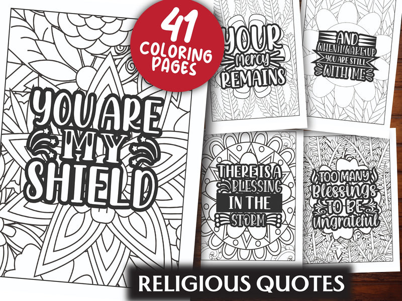 Religious Quotes Coloring Book - CraftNest - Digital Crafting and Art