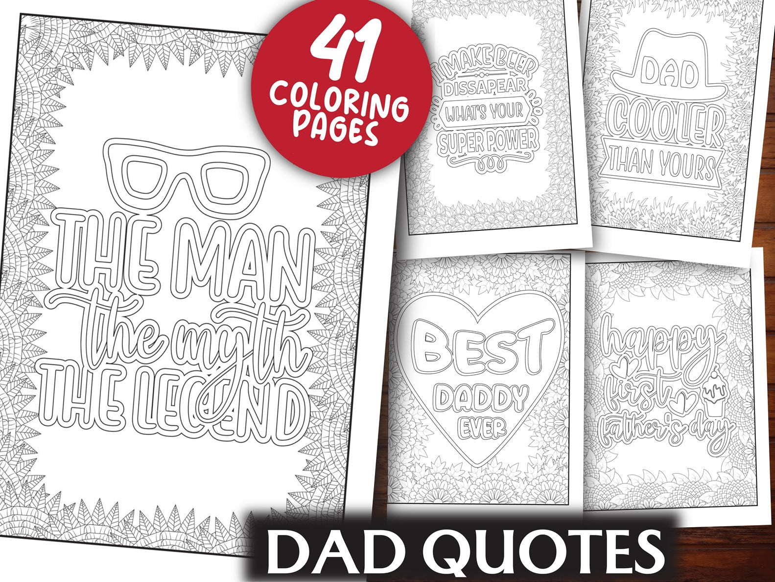 Dad Quotes Coloring Book - CraftNest - Digital Crafting and Art