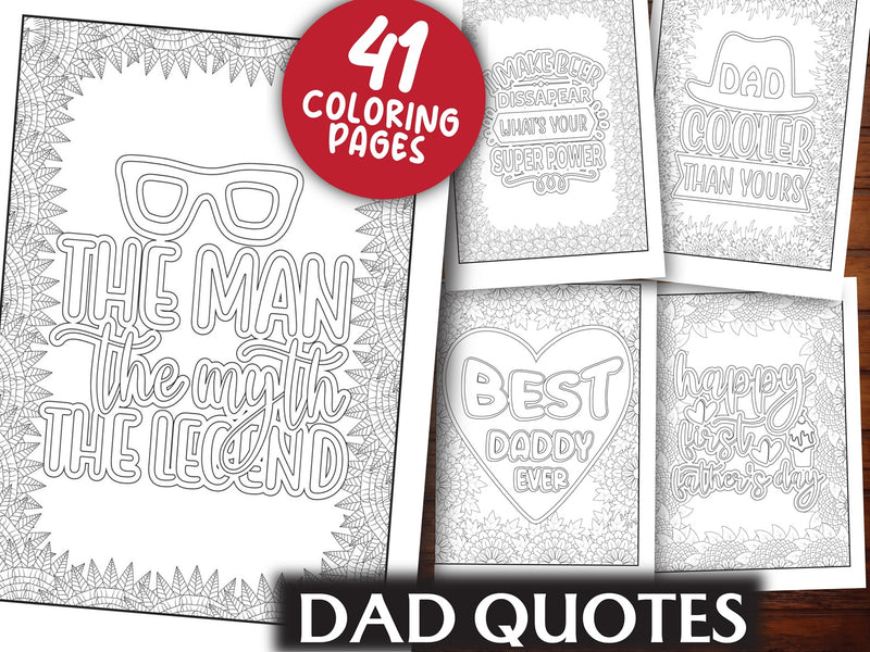 Dad Quotes Coloring Book - CraftNest - Digital Crafting and Art