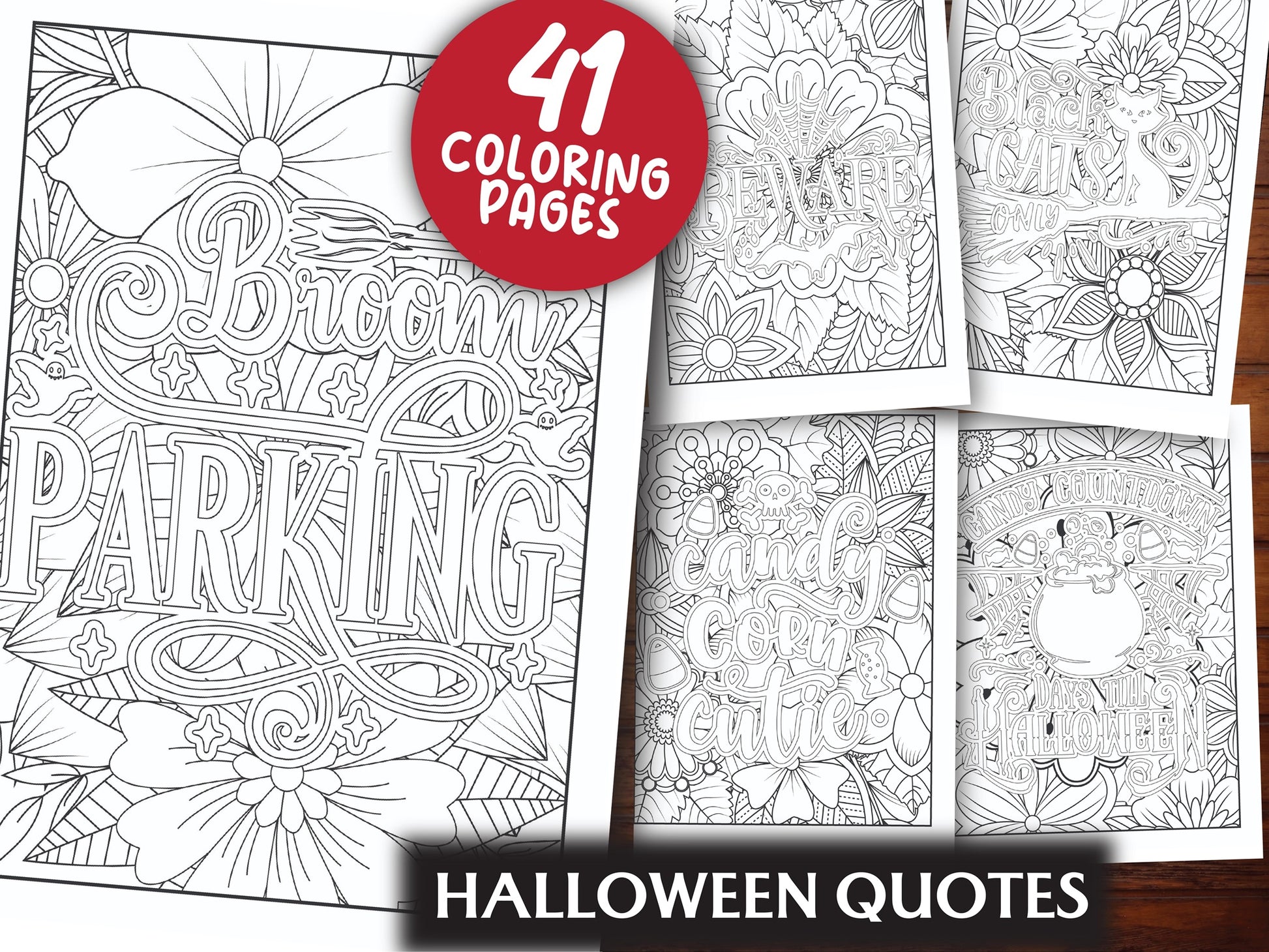 Halloween Quotes Coloring Book - CraftNest - Digital Crafting and Art