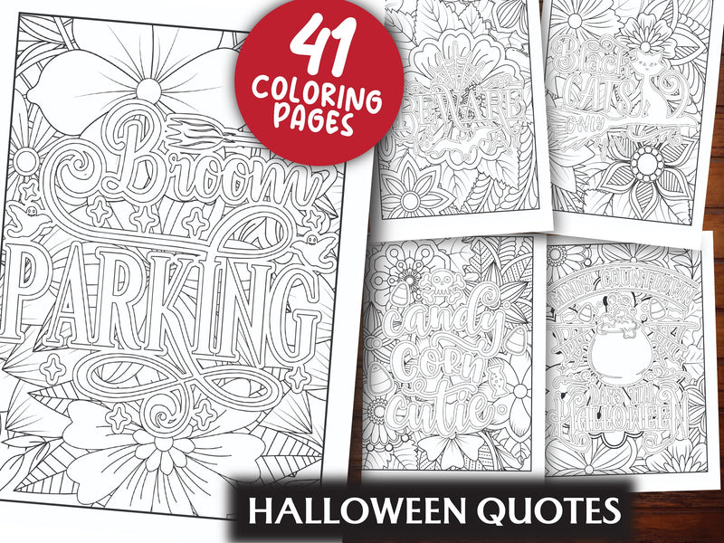 Halloween Quotes Coloring Book - CraftNest - Digital Crafting and Art
