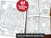Halloween Quotes Coloring Book