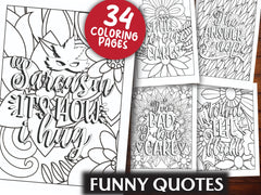 Funny Quotes Coloring Book - CraftNest - Digital Crafting and Art