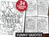Funny Quotes Coloring Book