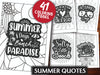 Summer Quotes Coloring Book