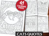 Cats Quotes Coloring Book