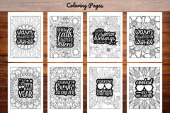 Winter Quotes Coloring Book - CraftNest - Digital Crafting and Art