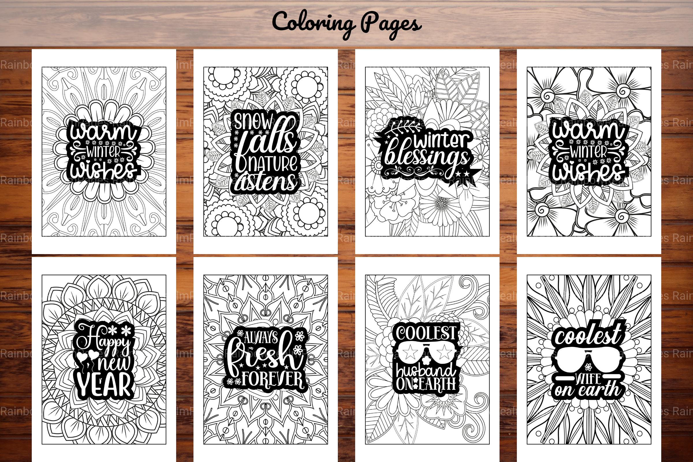 Winter Quotes Coloring Book - CraftNest - Digital Crafting and Art
