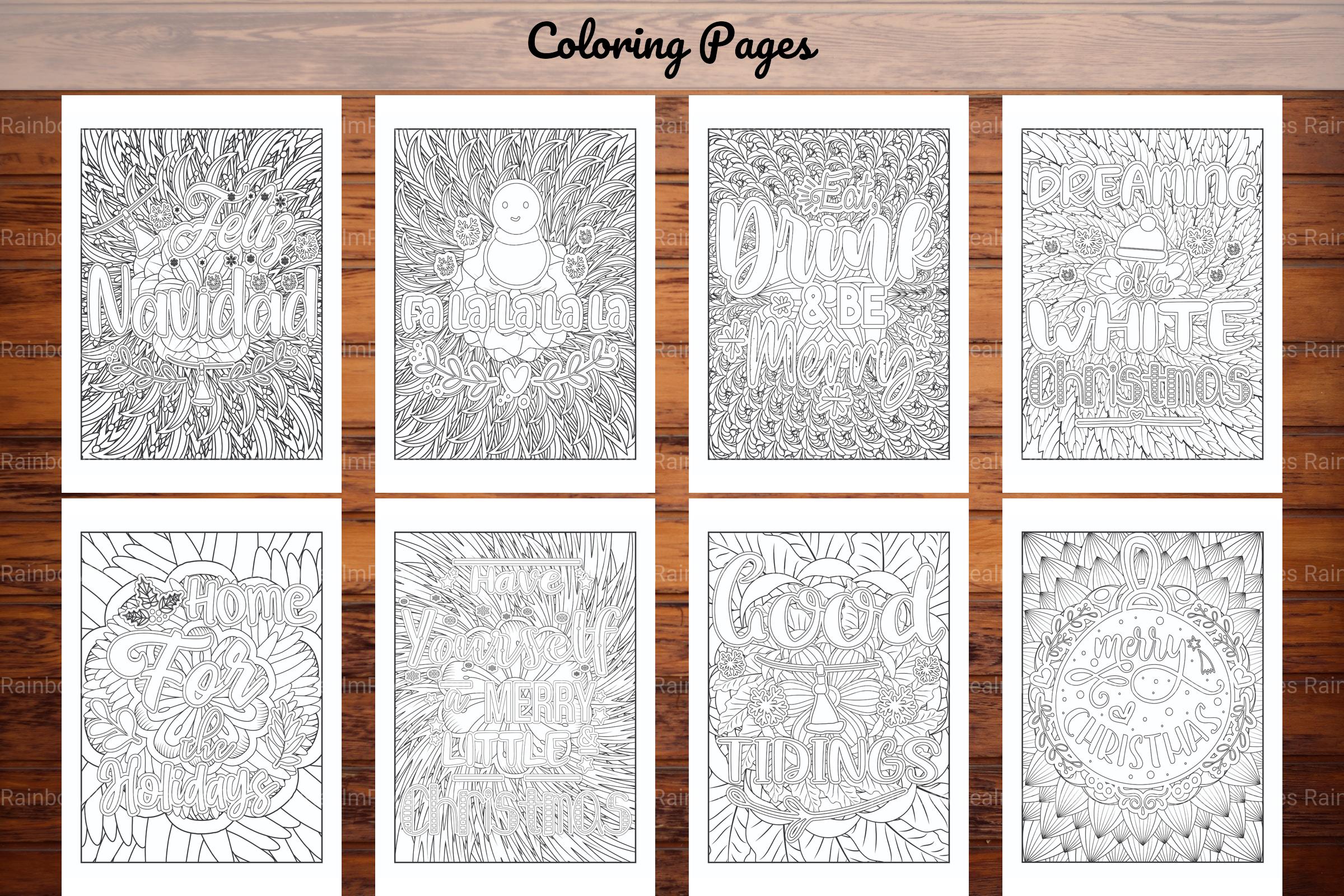 Christmas Quotes Coloring Book - CraftNest - Digital Crafting and Art