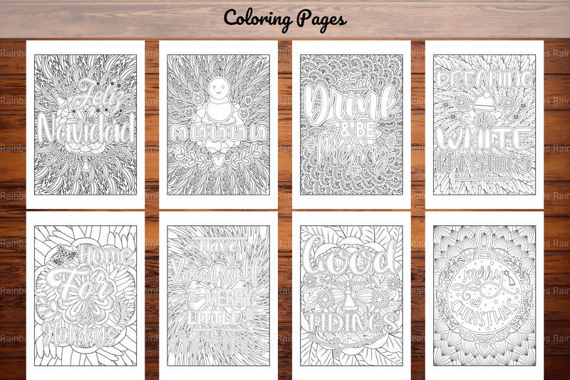Christmas Quotes Coloring Book - CraftNest - Digital Crafting and Art