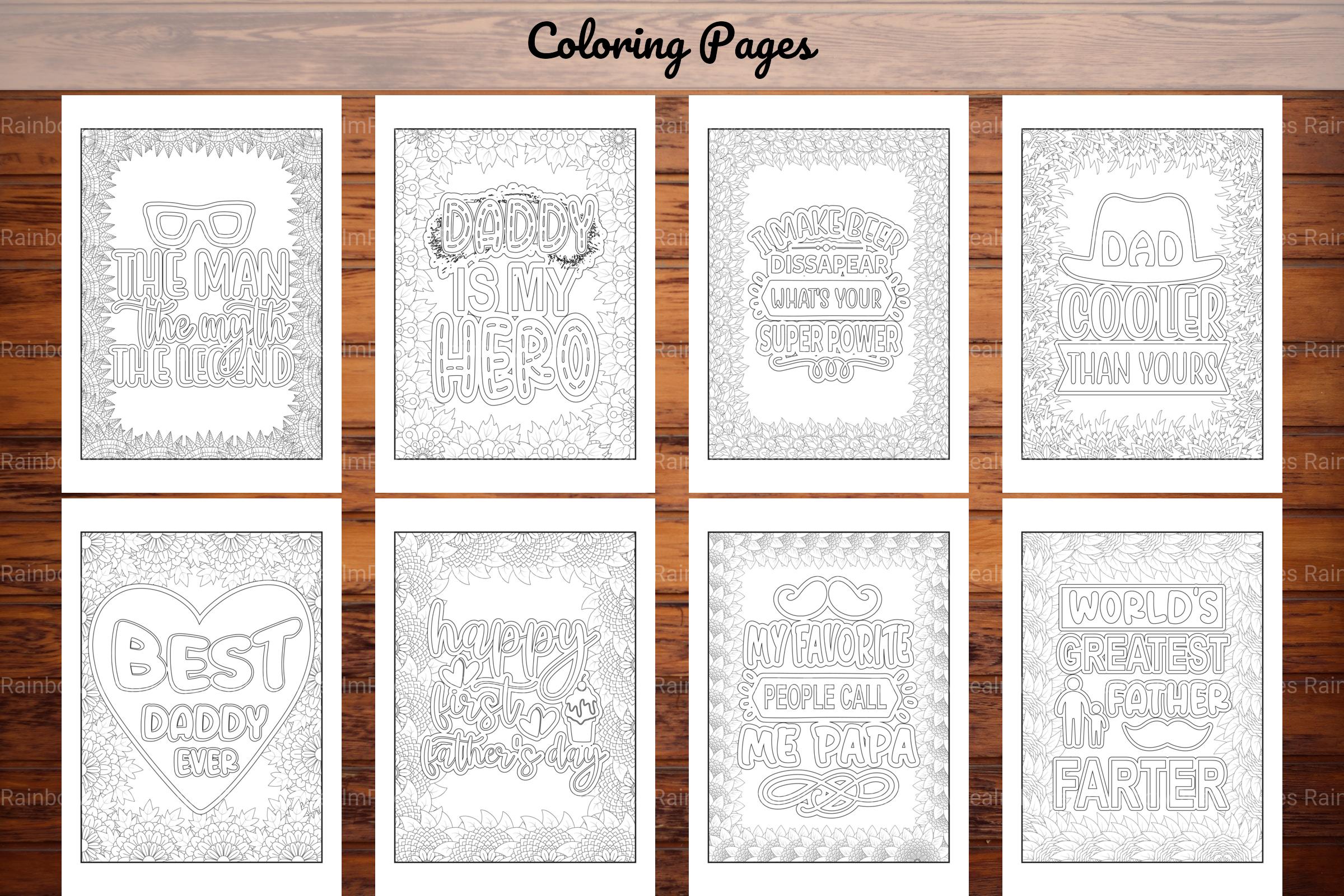 Dad Quotes Coloring Book - CraftNest - Digital Crafting and Art