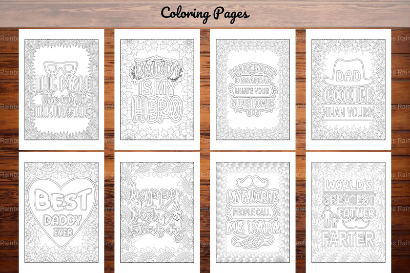 Dad Quotes Coloring Book - CraftNest - Digital Crafting and Art
