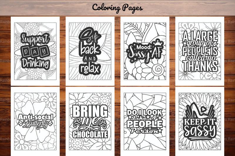 Sassy Quotes Coloring Book - CraftNest - Digital Crafting and Art