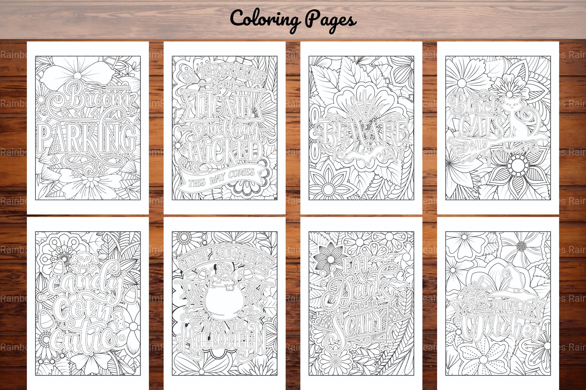 Halloween Quotes Coloring Book - CraftNest - Digital Crafting and Art