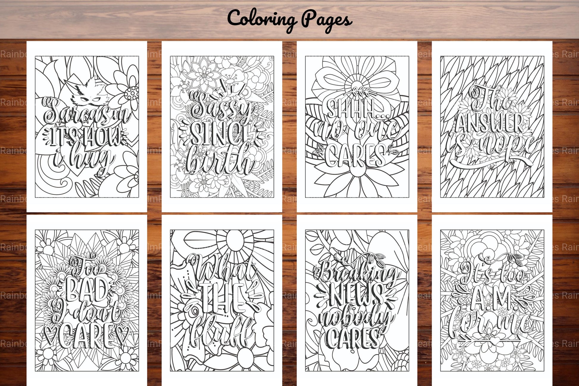 Funny Quotes Coloring Book - CraftNest - Digital Crafting and Art