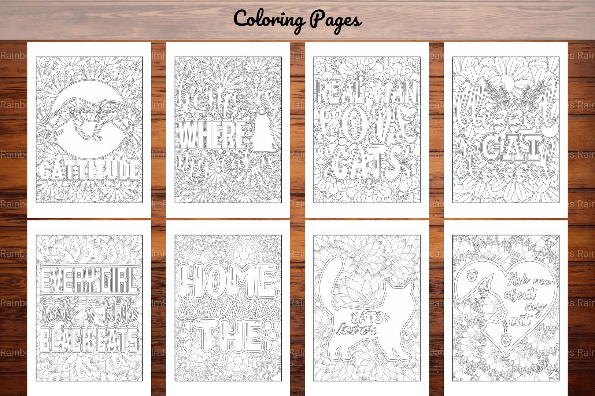 Cats Quotes Coloring Book - CraftNest - Digital Crafting and Art