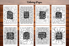 Winter Quotes Coloring Book - CraftNest - Digital Crafting and Art