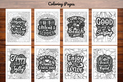 Summer Quotes Coloring Book - CraftNest - Digital Crafting and Art
