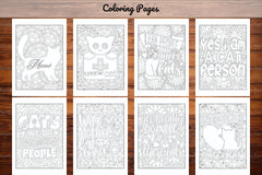 Cats Quotes Coloring Book - CraftNest - Digital Crafting and Art