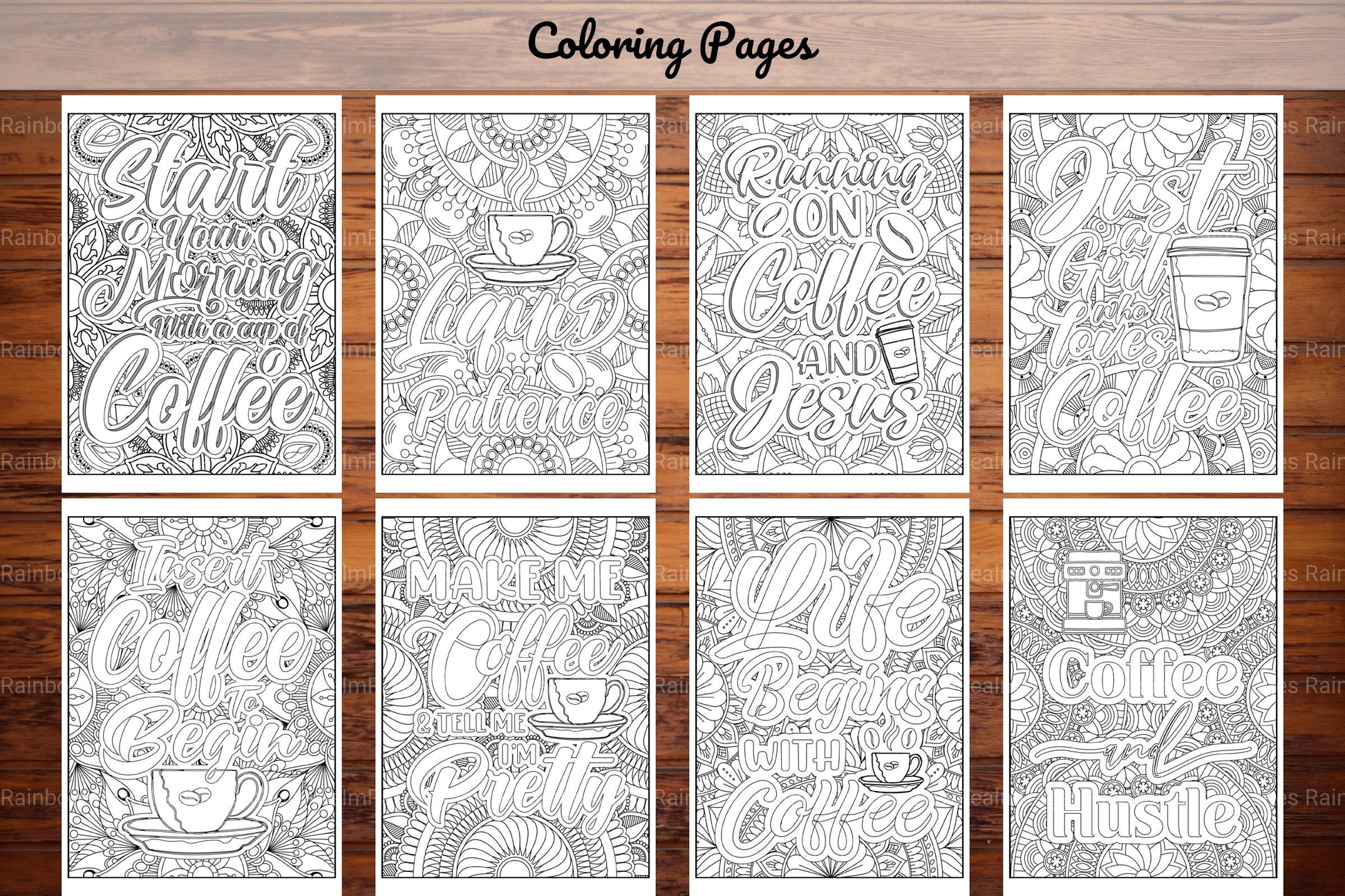 Coffee Quotes Coloring Book - CraftNest - Digital Crafting and Art
