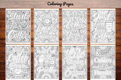 Coffee Quotes Coloring Book - CraftNest - Digital Crafting and Art