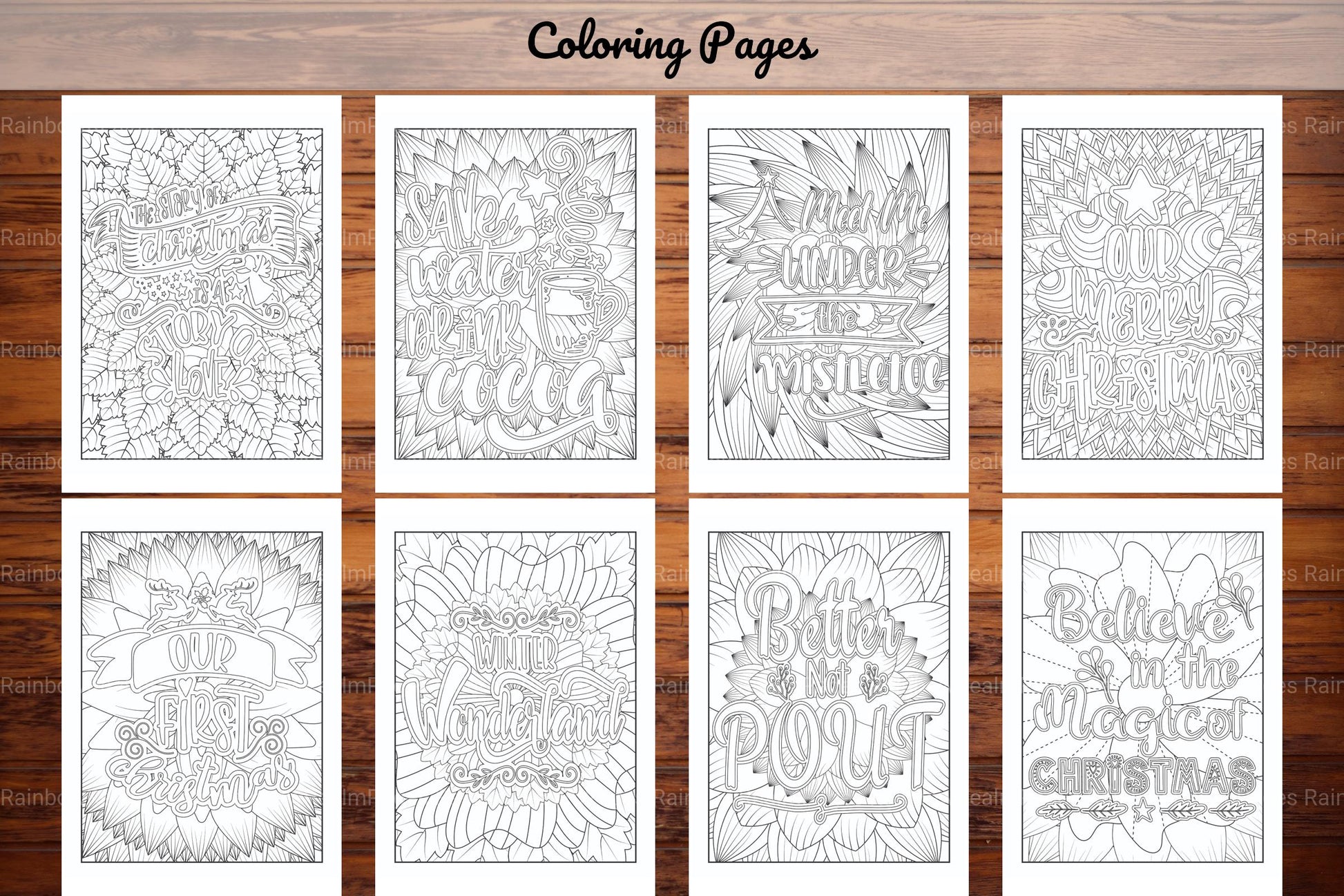 Christmas Quotes Coloring Book - CraftNest - Digital Crafting and Art