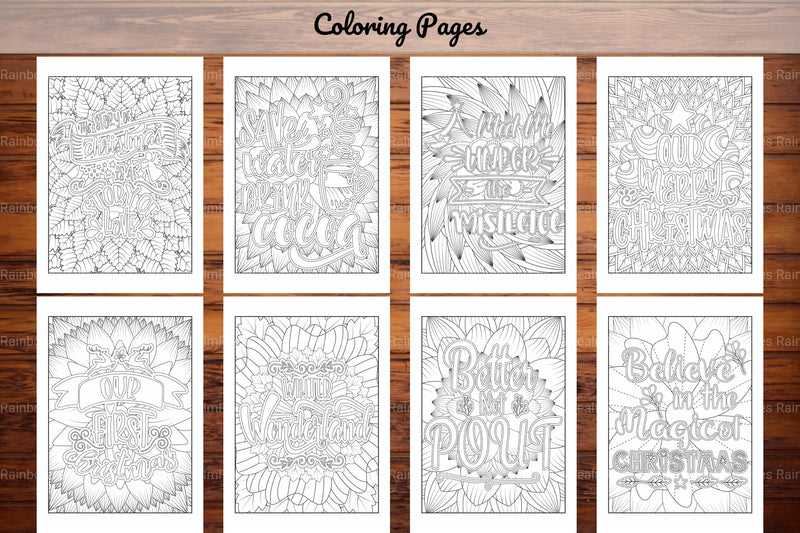 Christmas Quotes Coloring Book - CraftNest - Digital Crafting and Art