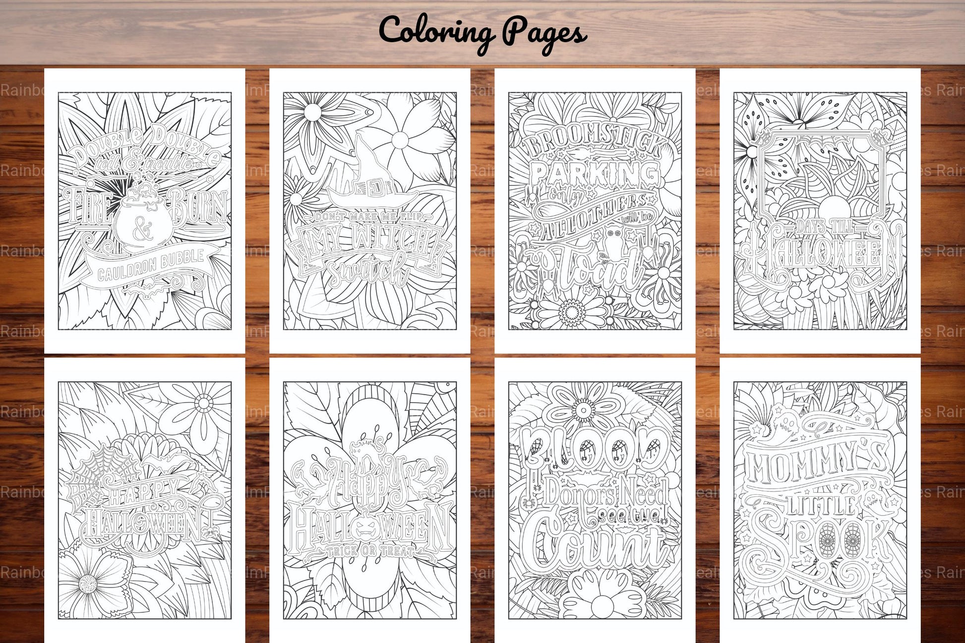 Halloween Quotes Coloring Book - CraftNest - Digital Crafting and Art