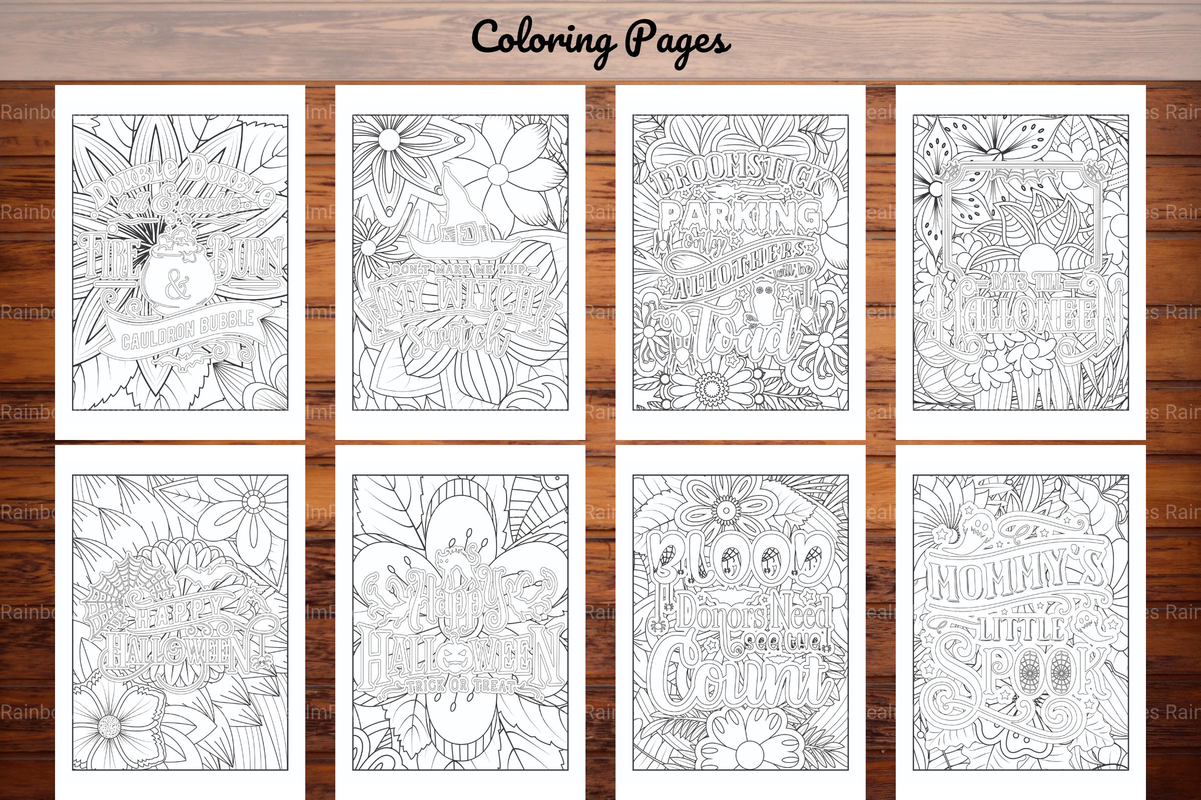 Halloween Quotes Coloring Book - CraftNest - Digital Crafting and Art