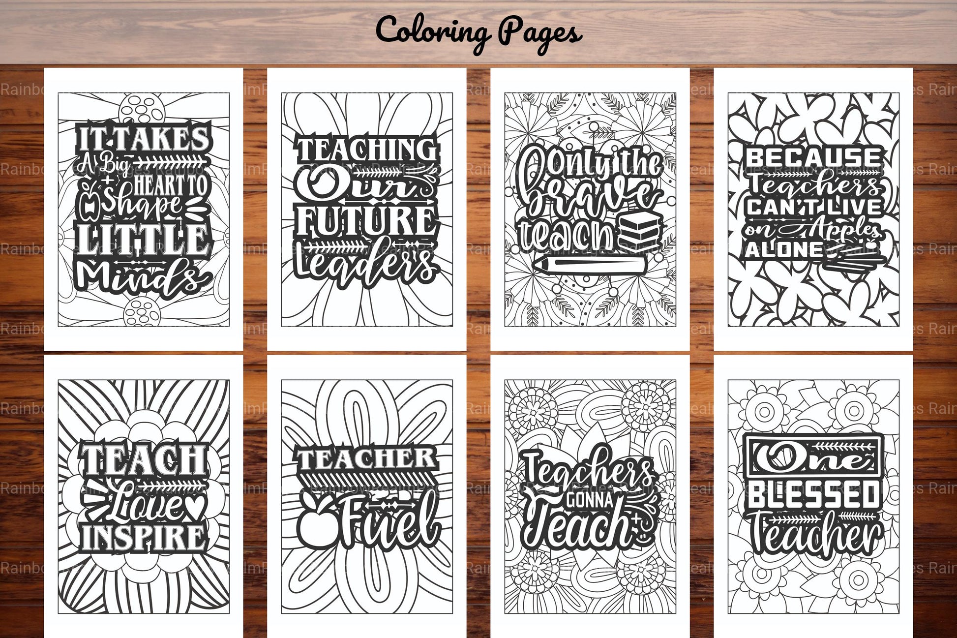 Teacher Quotes Coloring Book - CraftNest - Digital Crafting and Art