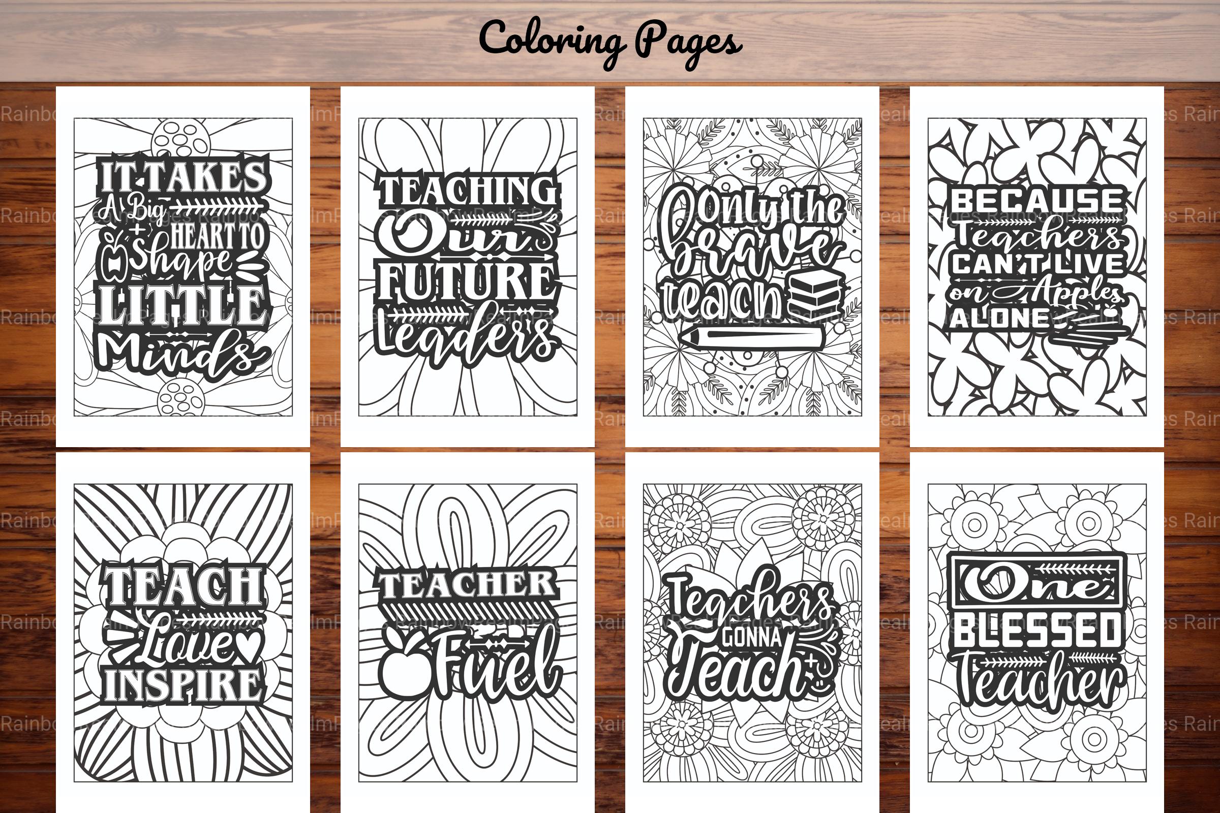 Teacher Quotes Coloring Book - CraftNest - Digital Crafting and Art