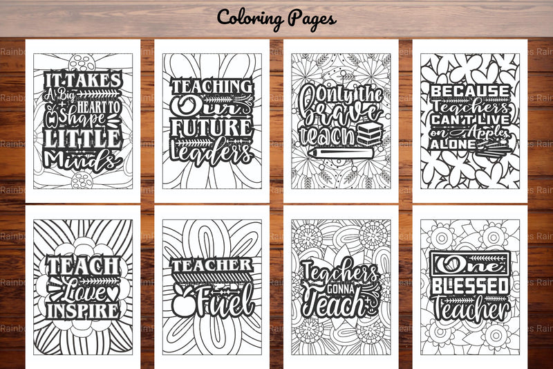 Teacher Quotes Coloring Book - CraftNest - Digital Crafting and Art