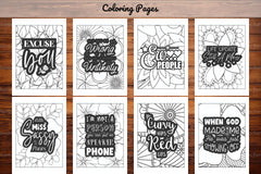Sassy Quotes Coloring Book - CraftNest - Digital Crafting and Art