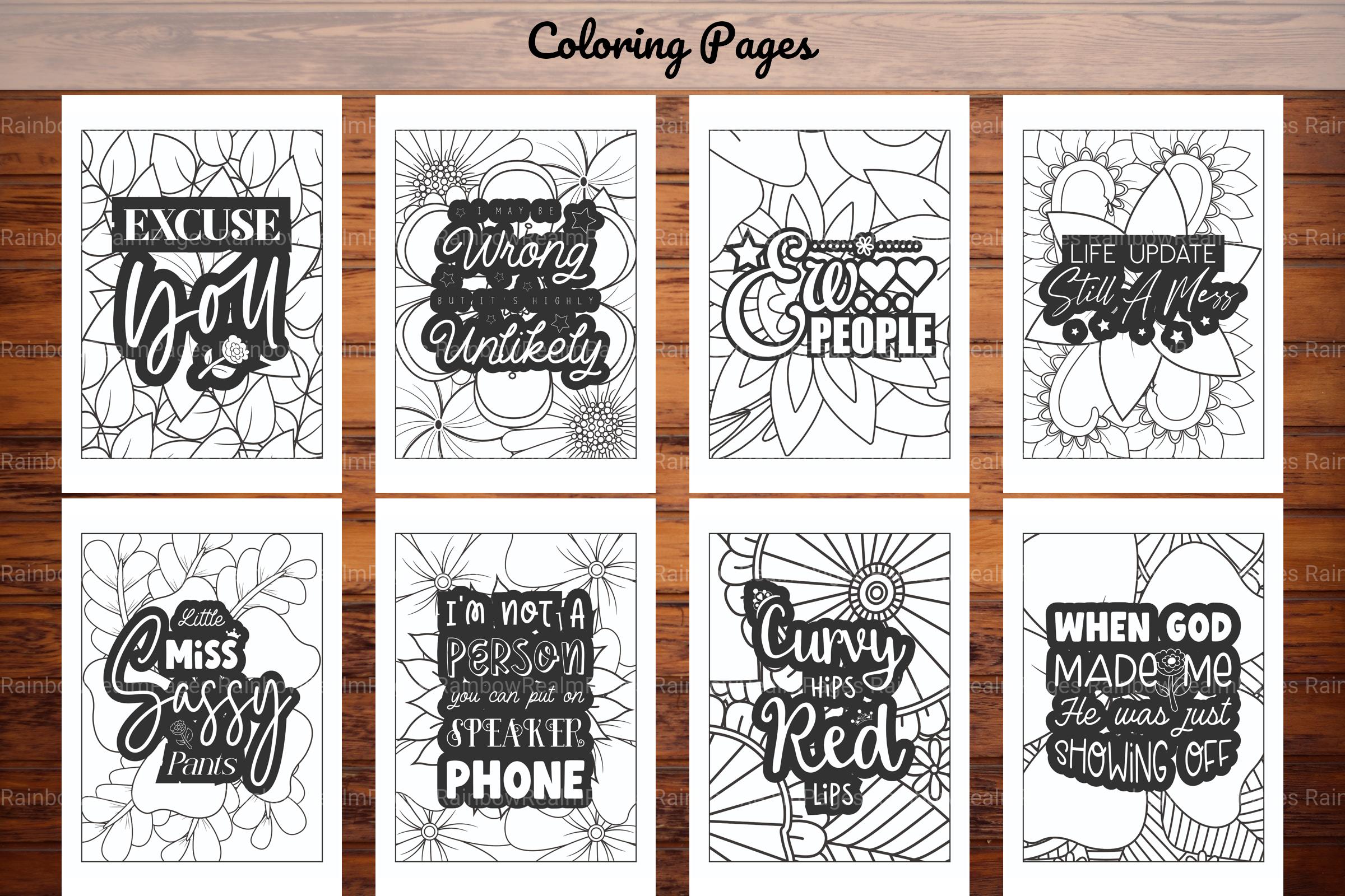 Sassy Quotes Coloring Book - CraftNest - Digital Crafting and Art