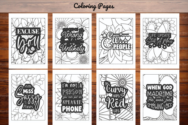 Sassy Quotes Coloring Book - CraftNest - Digital Crafting and Art