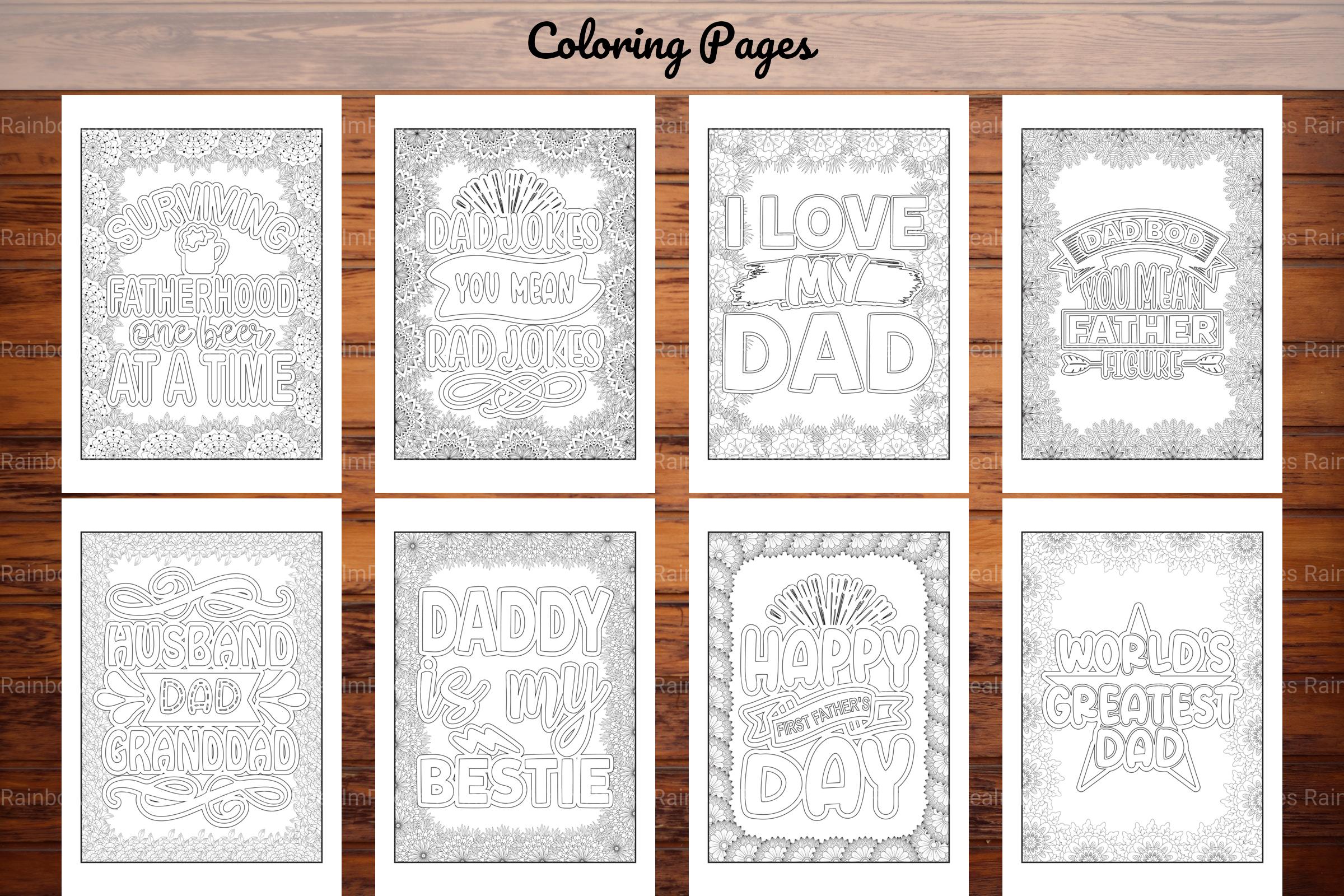 Dad Quotes Coloring Book - CraftNest - Digital Crafting and Art